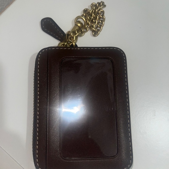 Coach Essential Chain Card Case (Maple/Refined Calf Leather) - Picture 2 of 2